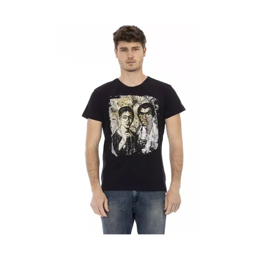 Simple Black Tee with Exclusive Frontprint - Trussardi - Modalova