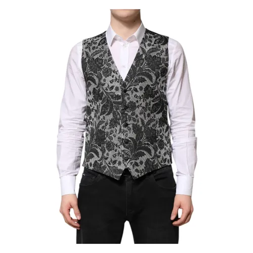 Single Breasted Brocade Waistcoat - Dolce & Gabbana - Modalova