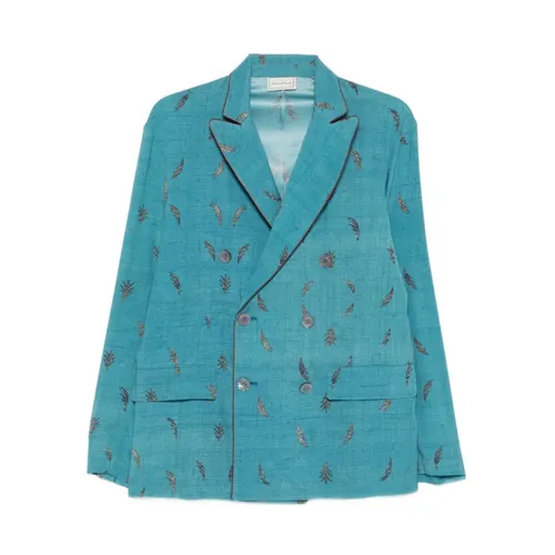 Printed Silk Jacket - Pierre-Louis Mascia - Modalova