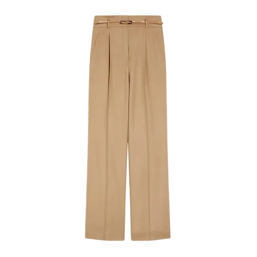Wool trousers with belt - Max Mara Studio - Modalova