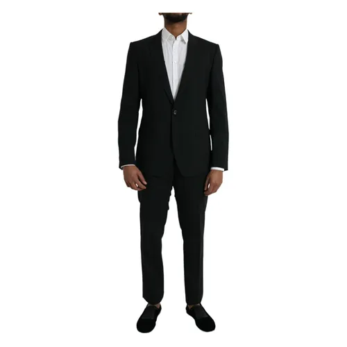 Black Wool Martini Formal Suit - Dolce & Gabbana - Modalova