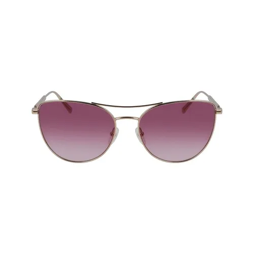 Gafas de Sol de Metal Oro Rosa - Longchamp - Modalova