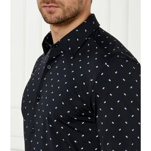 Blue Micro-Patterned Shirt - Hugo - Modalova