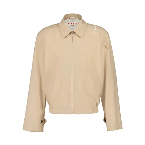 Light Wool Blend Zip Jacket - Marni - Modalova