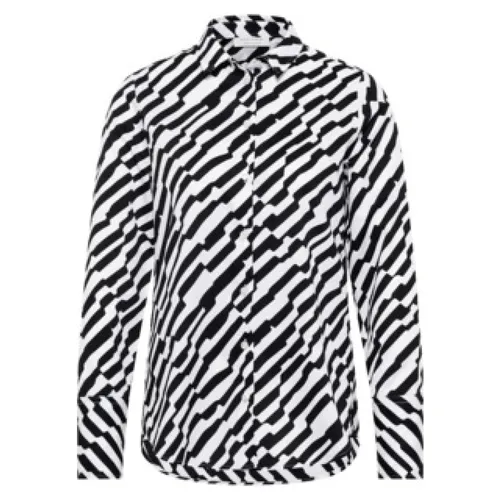 Gestreifte Langarmbluse - Stilvoll & Bequem - Eterna - Modalova