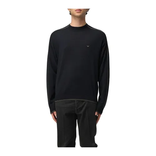 Fine Knit Crew Neck Sweater - Emporio Armani - Modalova