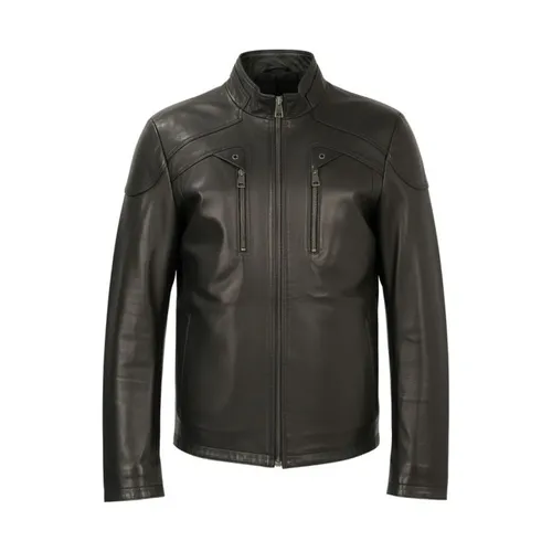Leather Jacket - Sergio Moretti - Modalova
