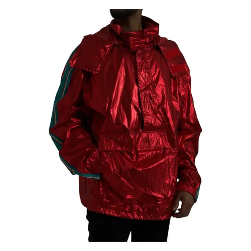 Red Nylon Hooded Jacket - Dolce & Gabbana - Modalova