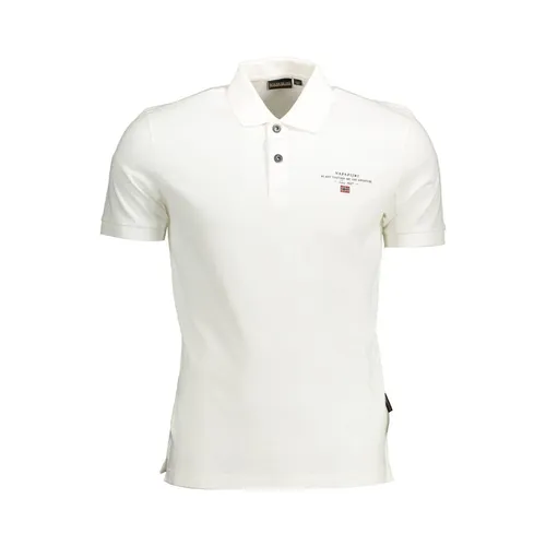 White Cotton Polo with Embroidery - Napapijri - Modalova