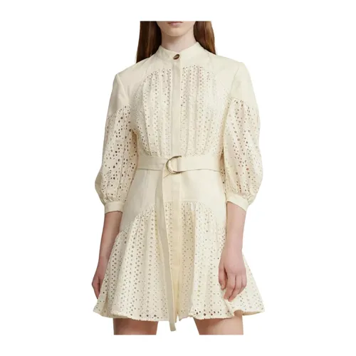 Mini Vestido de Encaje Moore Crema - Acler - Modalova