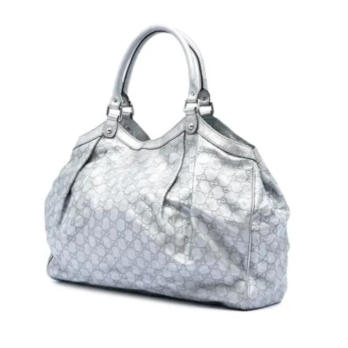 Pre-owned Leather Tote - Gucci Vintage - Modalova
