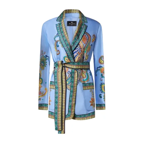 Silk Twill Wraparound Jacket - Etro - Modalova