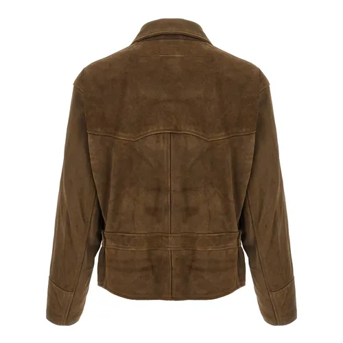 Suede Biker Jacket - MM6 Maison Margiela - Modalova