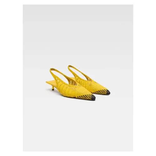 Yellow Lambskin Cubisto Sling-back Heels - Jacquemus - Modalova