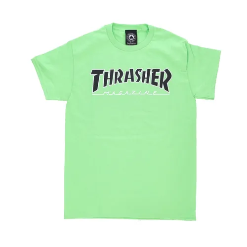 Mens Outline Tee Lime/Black - Thrasher - Modalova
