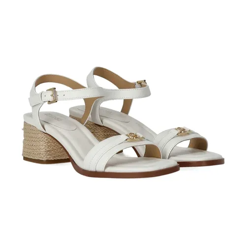 White Leather Mandy Heeled Sandal - Michael Kors - Modalova