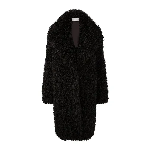 Black Faux Fur Oversized Coat - Nina Ricci - Modalova