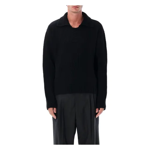 Black Wool Knit Sweater Aw25 - mfpen - Modalova