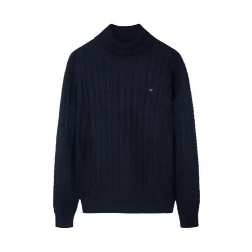Cable Turtleneck Sweater - Silbon - Modalova