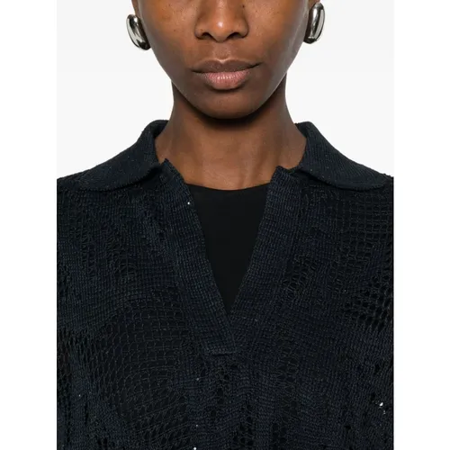 V-neck Open-knit Sweater - Brunello Cucinelli - Modalova