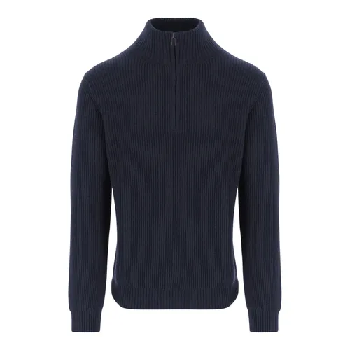 Navy Wool Blend Turtleneck Sweater - Woolrich - Modalova