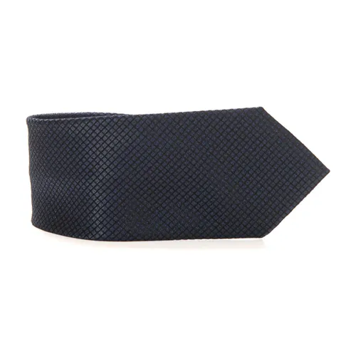 Diamond Pattern Silk Tie - Emporio Armani - Modalova