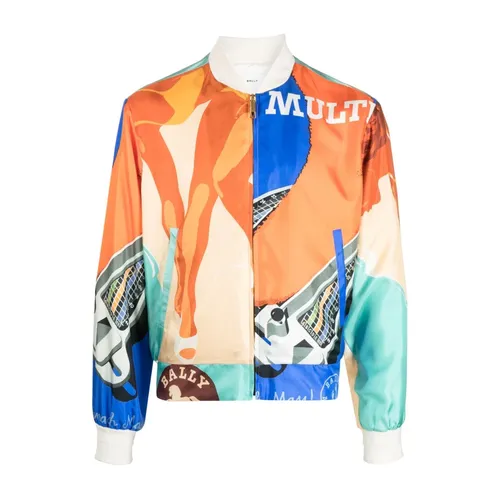 Graphic Print Bomber Jacket - Bally - Modalova