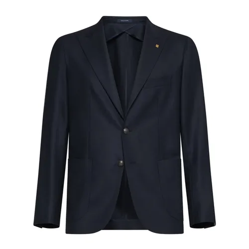 Blue Semi-Lined Blazer - Tagliatore - Modalova
