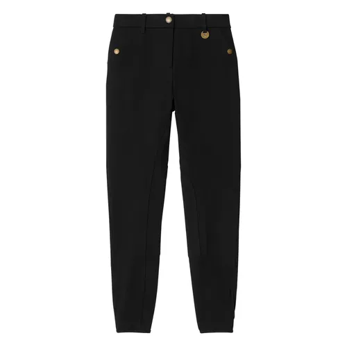 Black Herringbone Pattern Logo Charm Pants - Burberry - Modalova