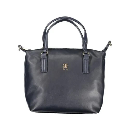 Blue Polyester Handbag with Adjustable Shoulder Strap - Tommy Hilfiger - Modalova