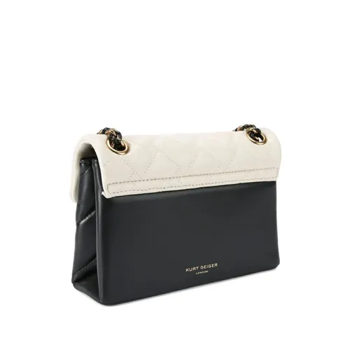 Quilted Black & White Shoulder Bag - Kurt Geiger - Modalova