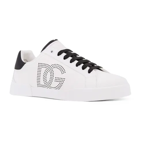 White Sneakers with Logo Engraving - Dolce & Gabbana - Modalova