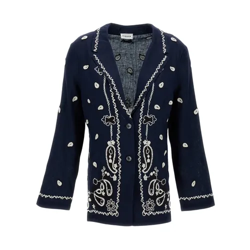 Embroidered Linen Jacket - P.a.r.o.s.h. - Modalova