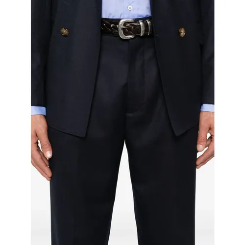 Blue Trousers for Men - Brunello Cucinelli - Modalova