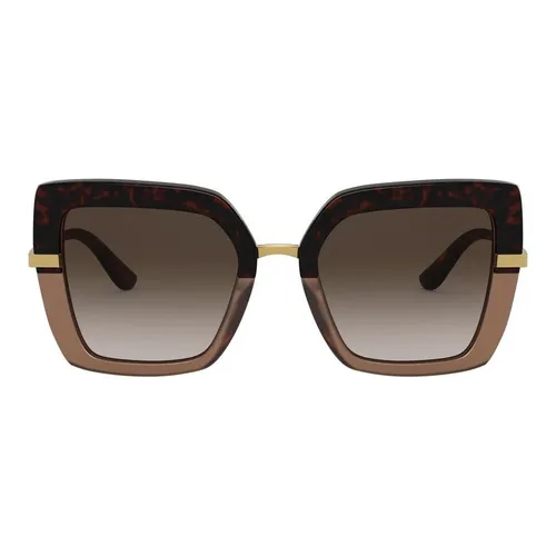 Half Print Sunglasses in Havana Brown - Dolce & Gabbana - Modalova