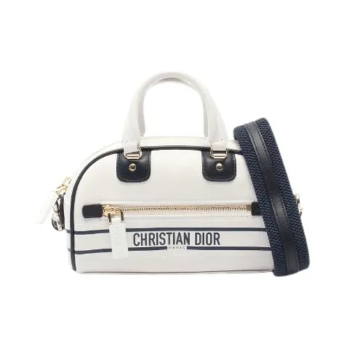 Pre-owned Vibe Mini Bowling Bag Leather 2way Bag - Dior Vintage - Modalova