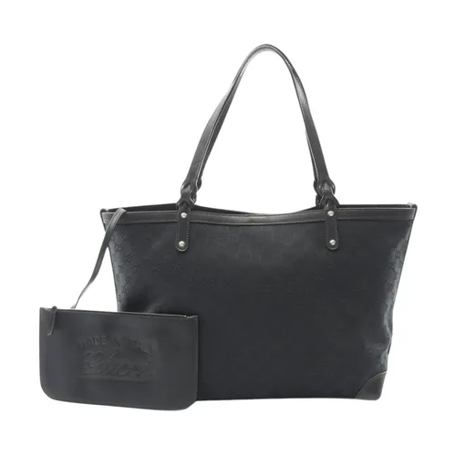 Pre-owned Vintage Monogram Canvas Tote Bag with Pouch - Gucci Vintage - Modalova