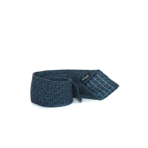 Geometrical Fantasy Silk Wool Tie - Kiton - Modalova