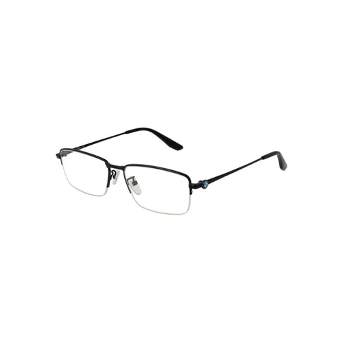 Black Rectangle Metal Optical Frames - BMW - Modalova