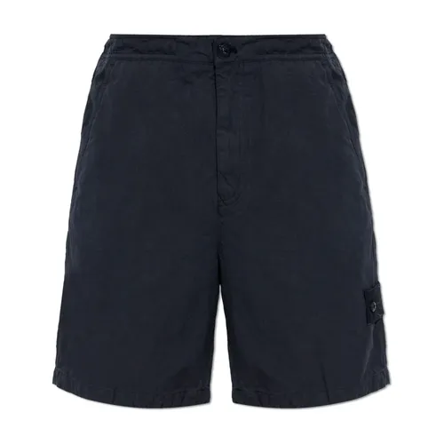 Shorts with logo patch - Stone Island - Modalova