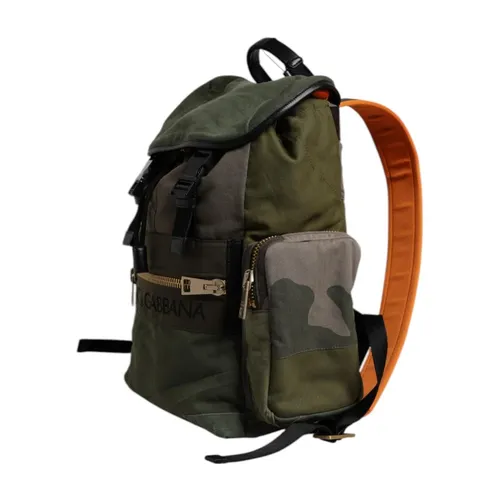 Camouflage Patchwork School Backpack Bag - Dolce & Gabbana - Modalova