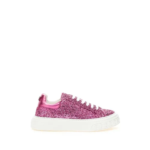Pink Crystal Sneaker with Chain Sole - Casadei - Modalova