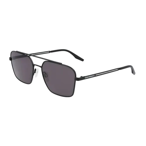 Matte Black Metal Sunglasses with UV Filter - Converse - Modalova