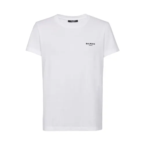 Flocked T-Shirt - Balmain - Modalova