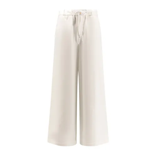White Cotton Trousers with Drawstring - Marni - Modalova