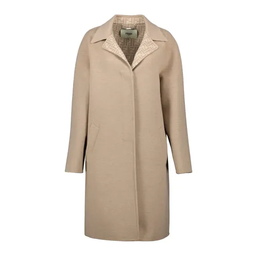 Reversible Wool Coat for Women - Fendi - Modalova