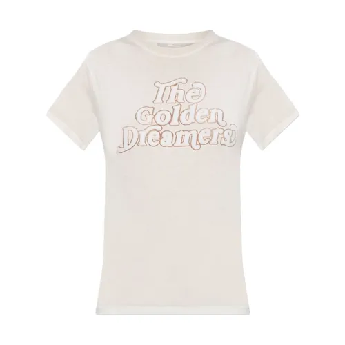 Silk & Nylon White T-shirts and Polos - Golden Goose - Modalova