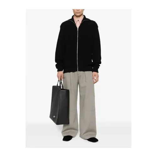 Black Zip Up Cardigan - Jil Sander - Modalova