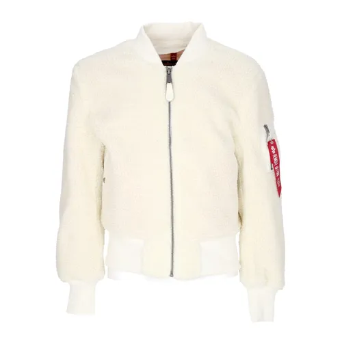 Off White Teddy Sherpa Jacket - Alpha Industries - Modalova