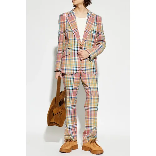 Wool Trousers With A Check Pattern - Vivienne Westwood - Modalova